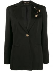 safety pin detail blazer at Farfetch